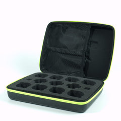 Launcher pocket keeps small parts neatly contained during travel.