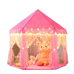Monobeach Princess Castle Play Tent interior view with spacious play area.