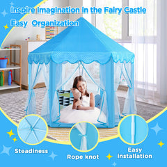 Sturdy poles and connectors of Monobeach Princess Castle Play Tent ready for setup.