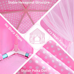 Monobeach Princess Tent 55x53 inch dimensions for flexible setup.