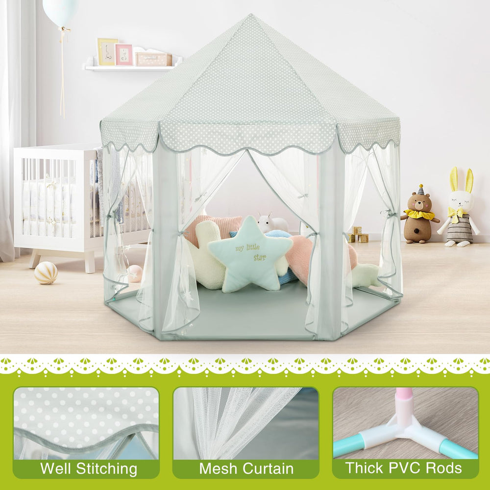 Monobeach Princess Tent interior space supports reading, crafts, and lounging.