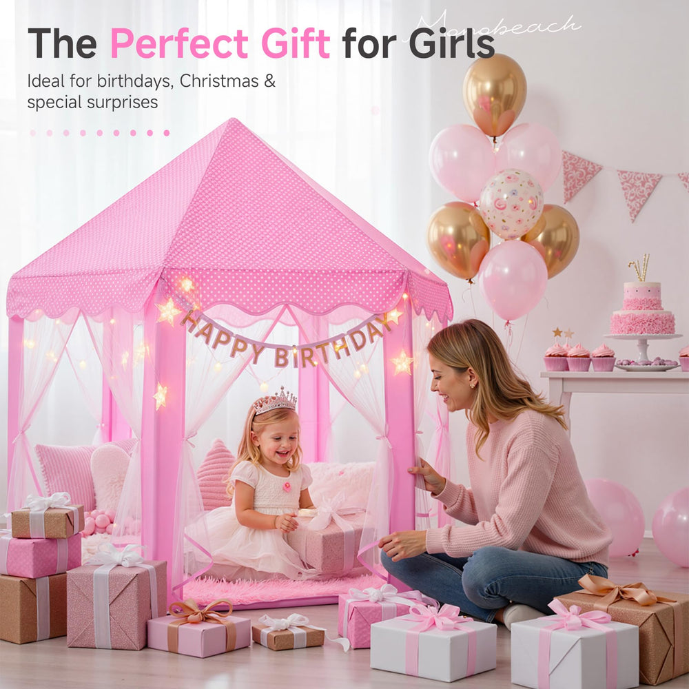 Monobeach Princess Tent poles and connectors enable easy assembly.