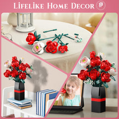MONOFUN bouquet displayed in vase for desktop or shelf