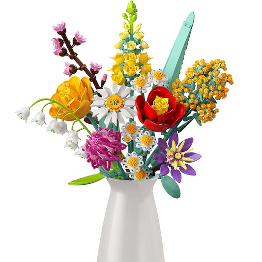 MONOFUN Flower Bouquet Building Set chrysanthemum bloom for a durable home decor display