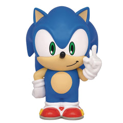 Monogram SEGA Sonic figural bank on desk for playful savings and decor.