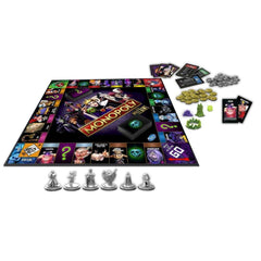 Monopoly Disney Villains Edition tokens and Power cards enabling strategic twists during play.