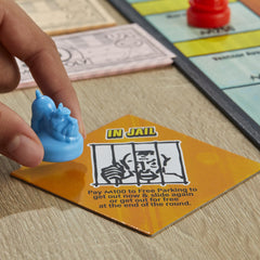 Monopoly Knockout board includes Chance and Railroad spaces for familiar twists