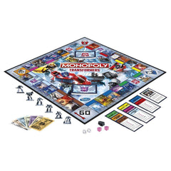 Monopoly Transformers Edition energon cubes highlight resource strategy for trades.