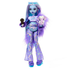 Monster High Abbey Bominable doll in ice-outfit for storytelling play.