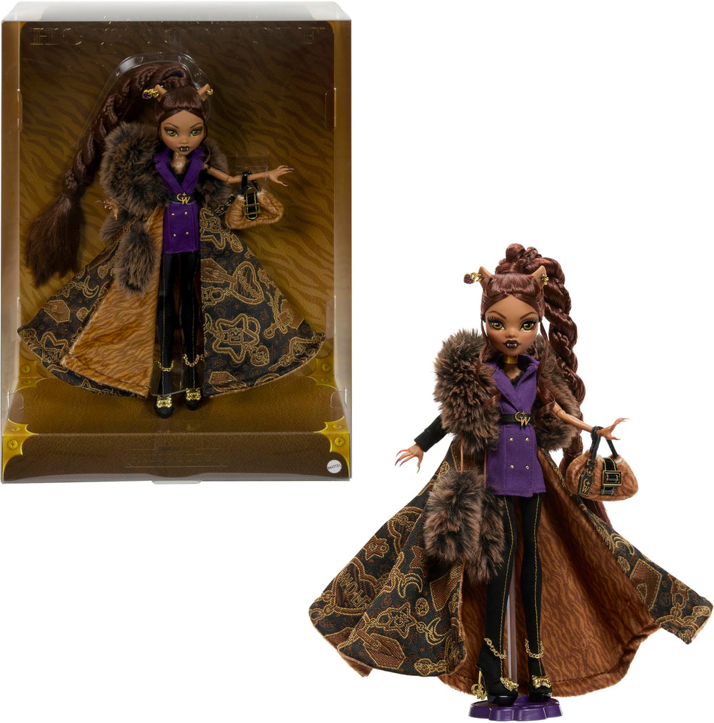 Monster High Clawdeen Wolf wearing the House of Wolf coat for a bold display.