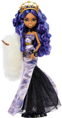 Monster High Clawdeen Wolf in icy lavender gown, ideal for collectible display and photos.