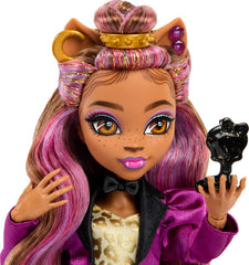 Monster High Clawdeen Wolf satin glam suit highlights dramatic style for fashion storytelling.