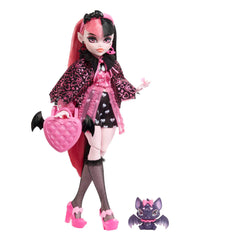 Monster High Draculaura with pink and black hair, signature look for imaginative play.
