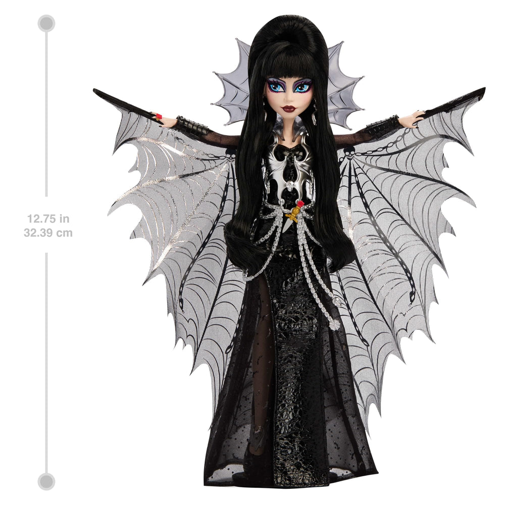 Monster High Elvira packaging inspired by Macabre Mobile adds collectible charm.