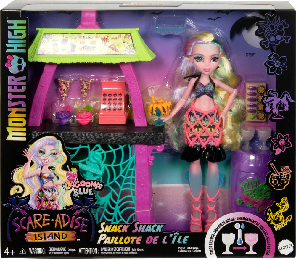 Monster High Lagoona Blue by the counter inspires social cafe-style scenes