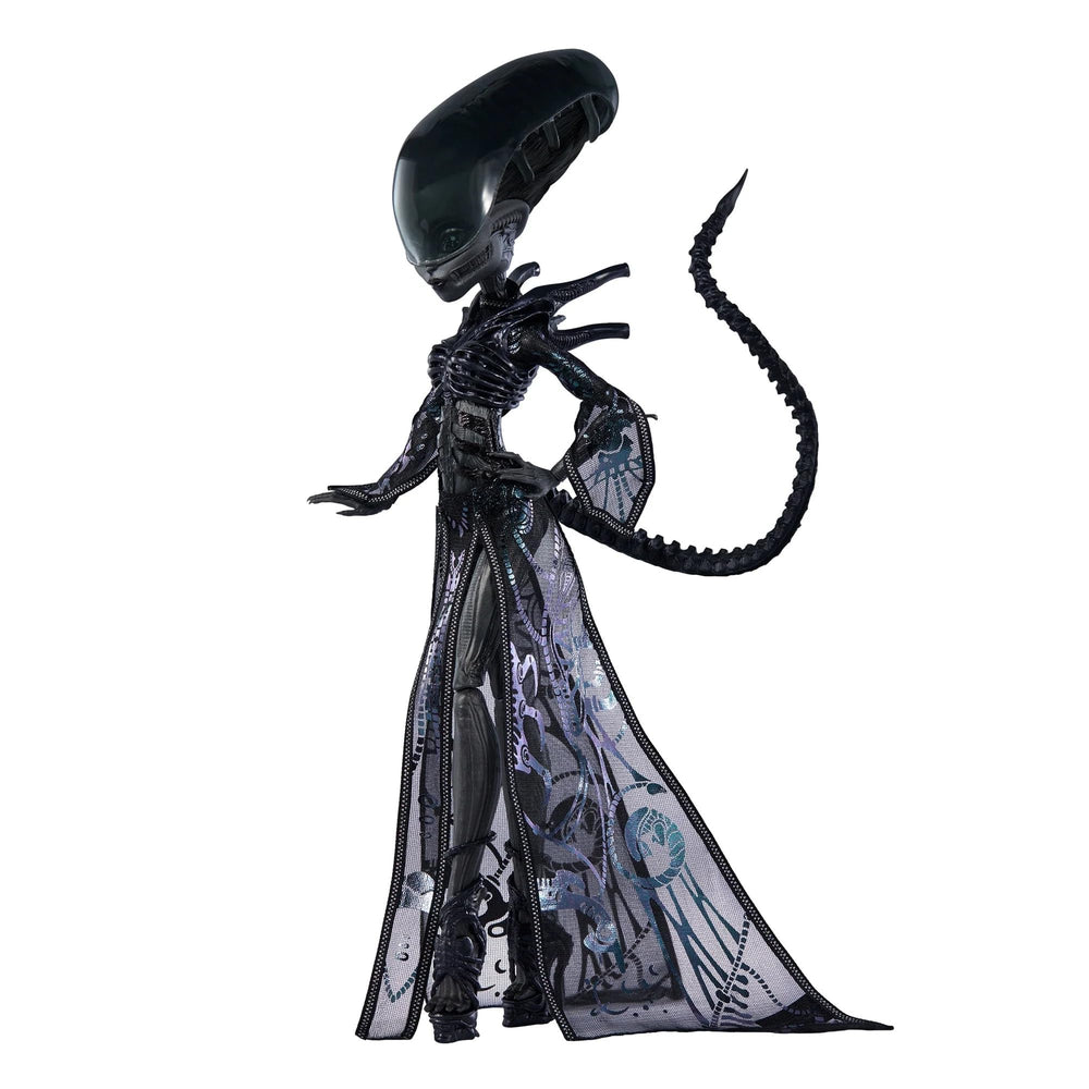 Monster High Skullector Alien Doll in sheer top with iridescent foil