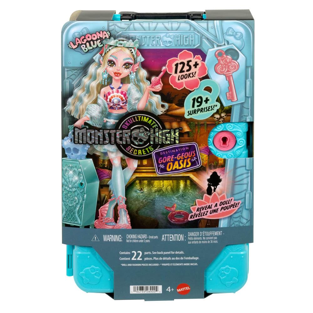 Hotel keychain and hangers keep doll and outfits organized during pretend travel.