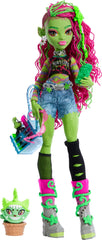 Monster High Venus McFlytrap doll in nature-themed outfit for imaginative play.