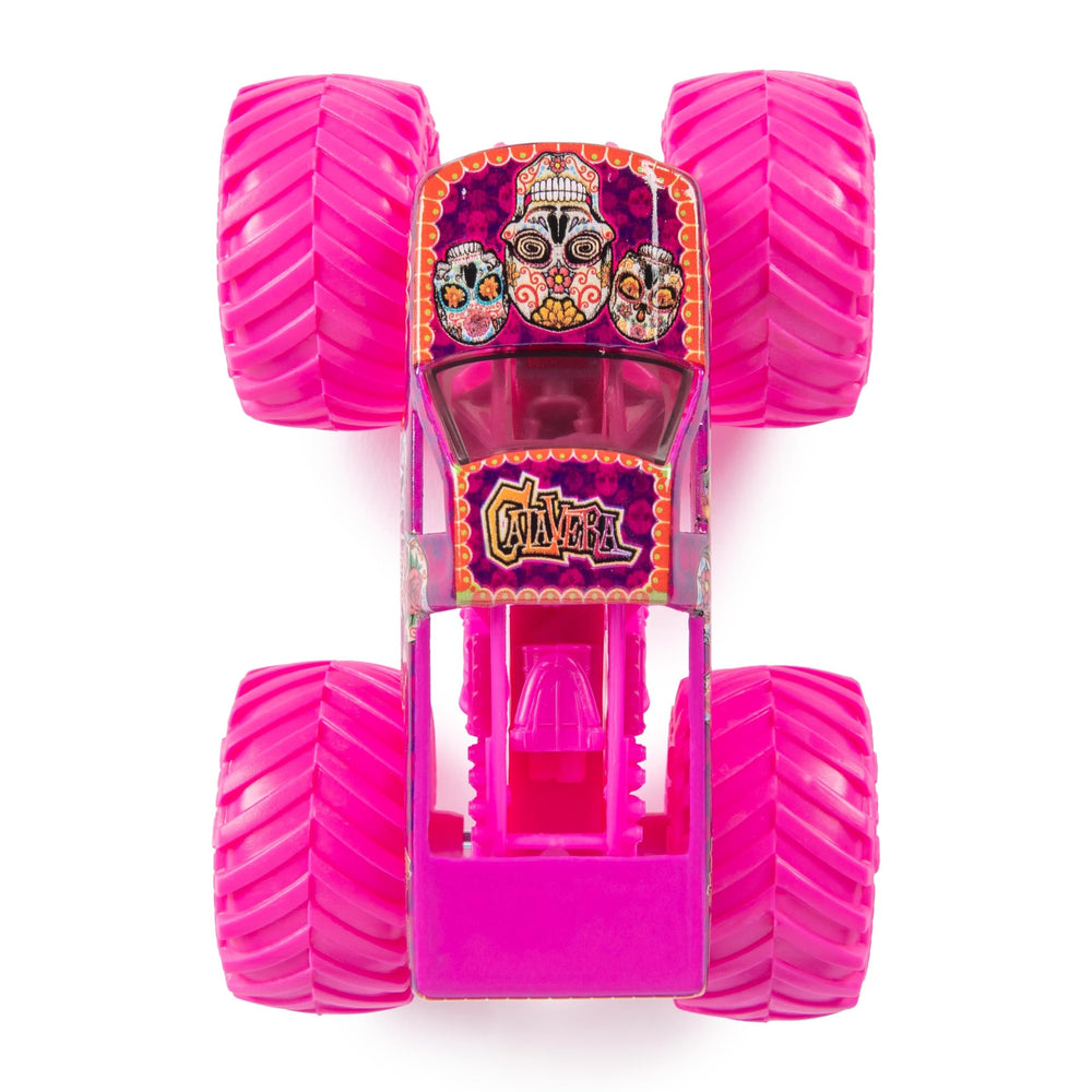 Monster Jam Calavera 1:64 poster promo demonstrates QR posters for collectors.