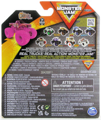 Monster Jam Calavera 1:64 rear view emphasizes detailed bumper and chassis design.