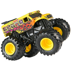 1:64 scale Monster Jam truck shows swagger and stunts of live shows.