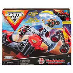 Monster Jam Dragonoid Stunt Dial Set demonstrates versatile stunt action.