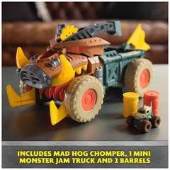 Two barrels for interactive chomp targets and organization.