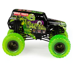 Monster Jam Curse of the Gasoline 3-Pack cover art highlighting exclusivity.