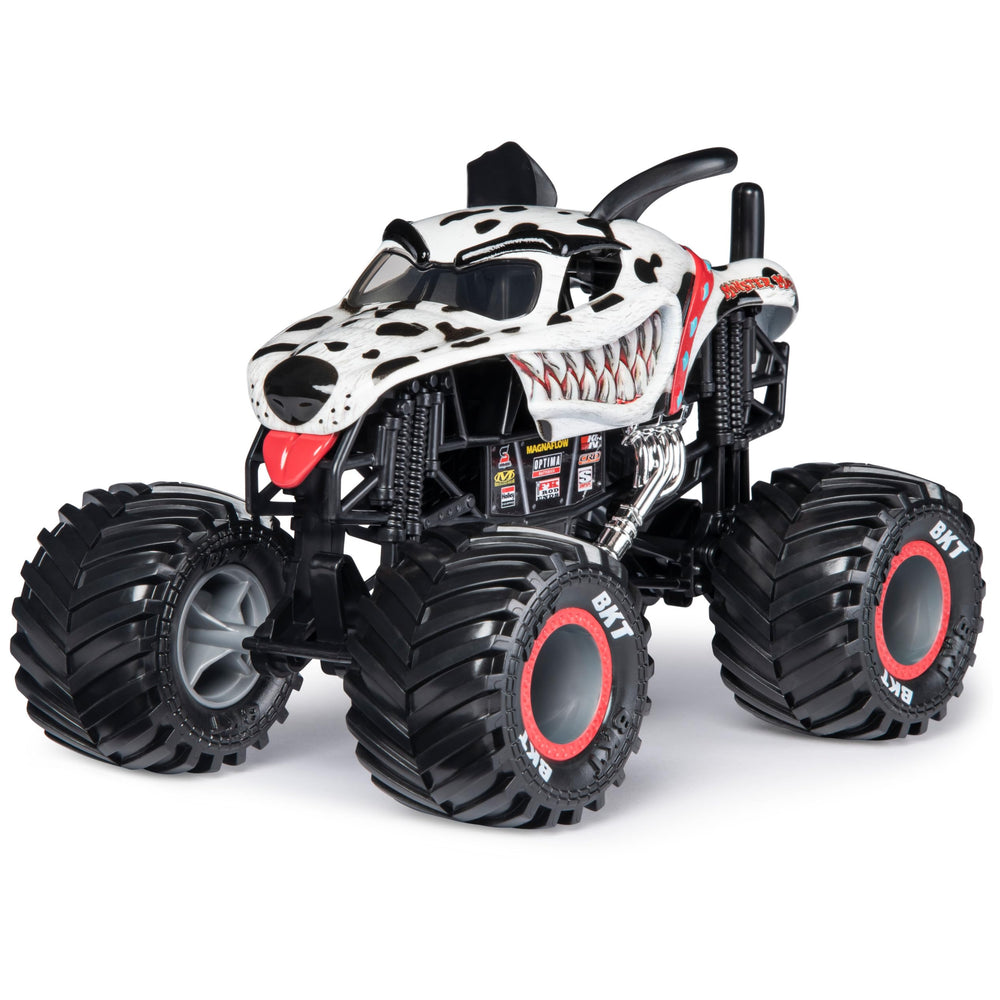 Dalmatian die-cast with working suspension for realistic movement.