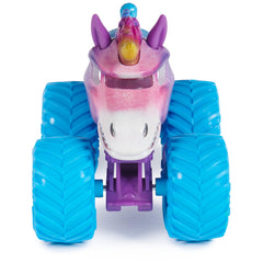 Monster Jam die-cast chassis displays an authentic look.