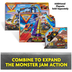 Monster Jam Dueling Dragon Playset dragon wings add aerial pose options for play.