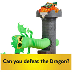 Monster Jam Dueling Dragon Playset launcher section fuels quick, repeatable play sessions.