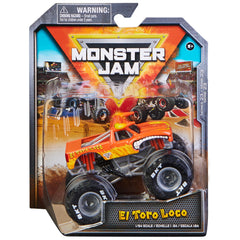 Monster Jam El Toro Loco 1:64 truck side view with authentic tires for collectors