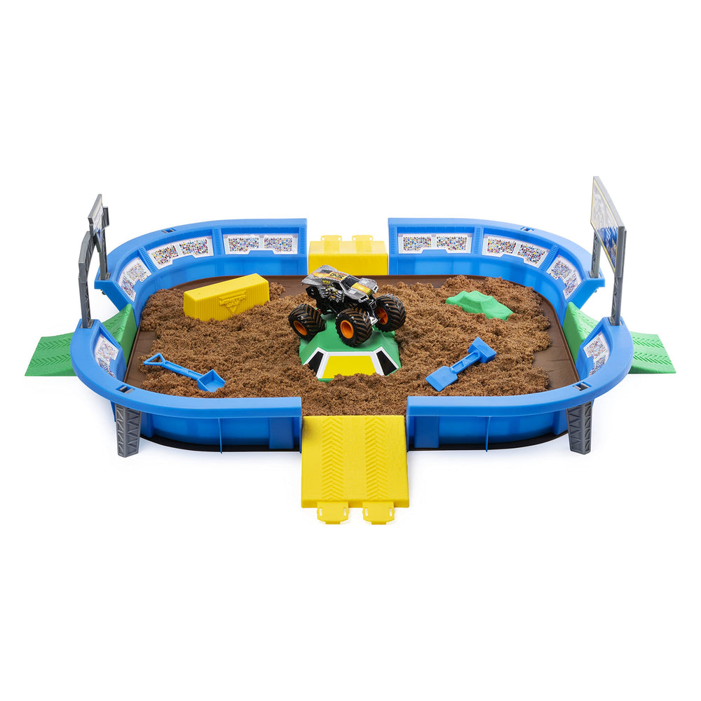 Exclusive Max-D 1:64-scale Monster Jam truck with dirt-stained tires.