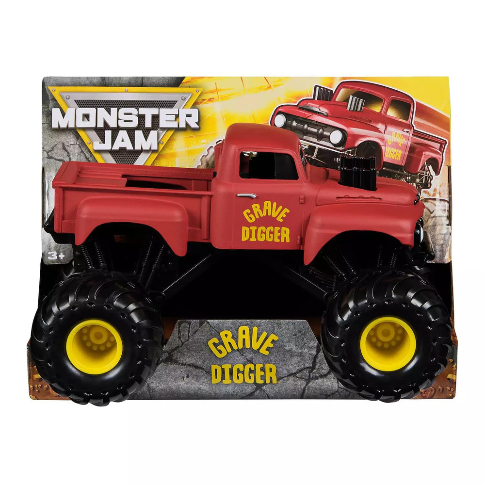 Monster Jam Grave Digger red vintage 1:24-scale die-cast truck for play and display