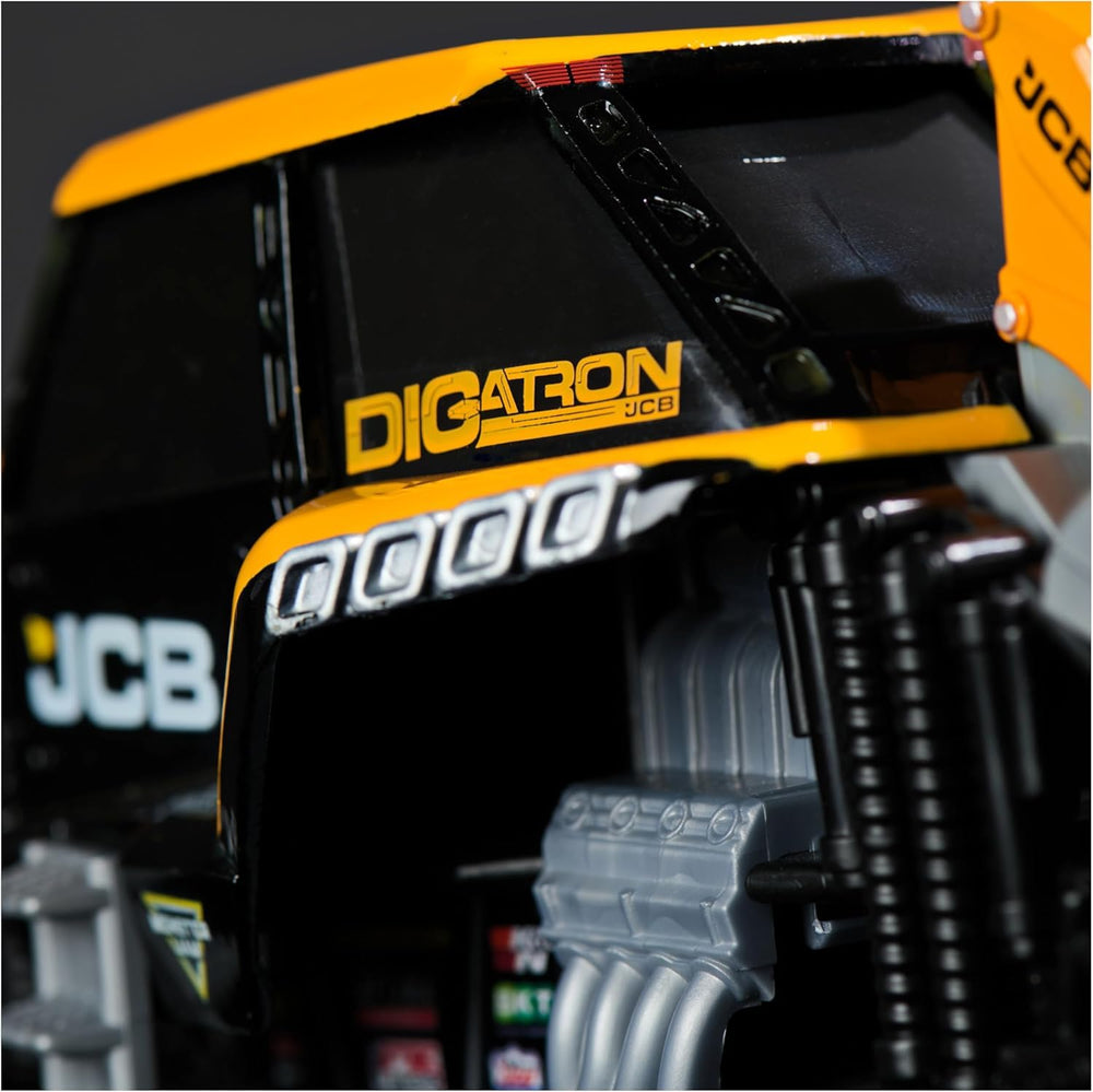 Monster Jam JCB Digatron 1:24 underbody chassis reveals detailed build.
