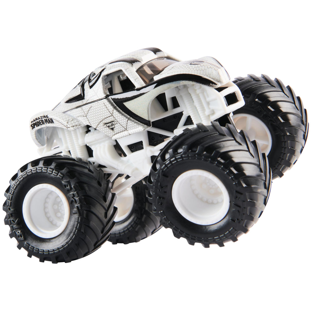 Monster Jam Marvel Captain America 1:64 truck with bold colors for display and play