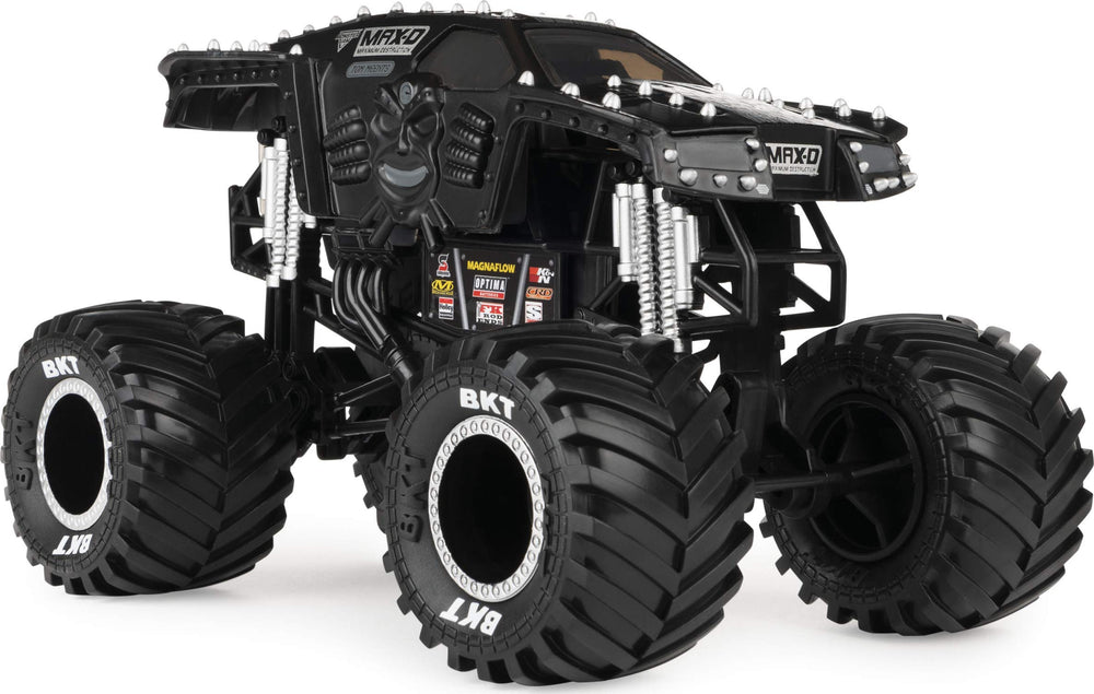 Monster Jam Max-D 1:24 scale die-cast truck rear detail with decals
