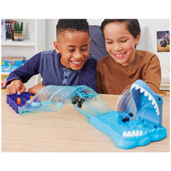 Monster Jam Mini Megalodon wave piece creates exciting sea-themed action