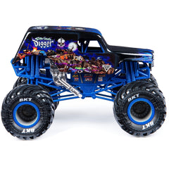 Monster Jam Mnj VHC 1to24 Son Uva Digger GML rear view captures rugged silhouette for shelf display.
