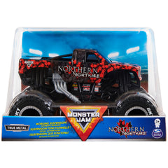 Monster Jam Northern Nightmare 1:24 truck front view with bold graphics for display