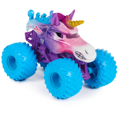 Monster Jam official BKT tires closeup shows authentic racing detail.