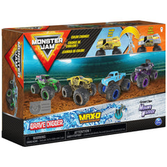 Monster Jam Reveal the Steel Die-Cast Detail highlights BKT tires and authentic wheels
