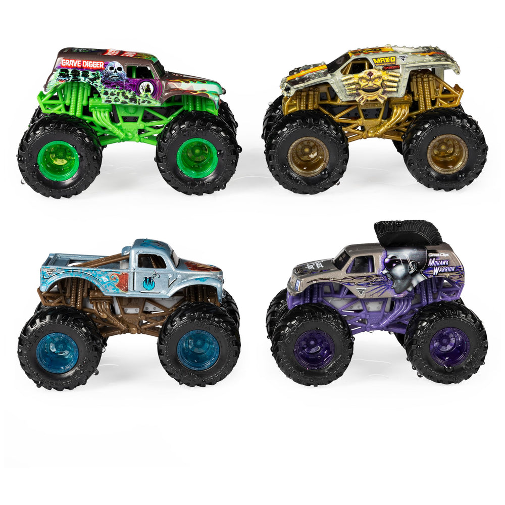 Monster Jam Reveal the Steel Mohawk Warrior displays authentic chassis details during color-change