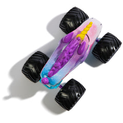Monster Jam Sparkle Smash truck side close-up graphics for display and play.