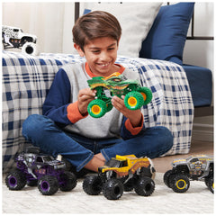Monster Jam Sparkle Smash truck suspension action hints at smooth landings.