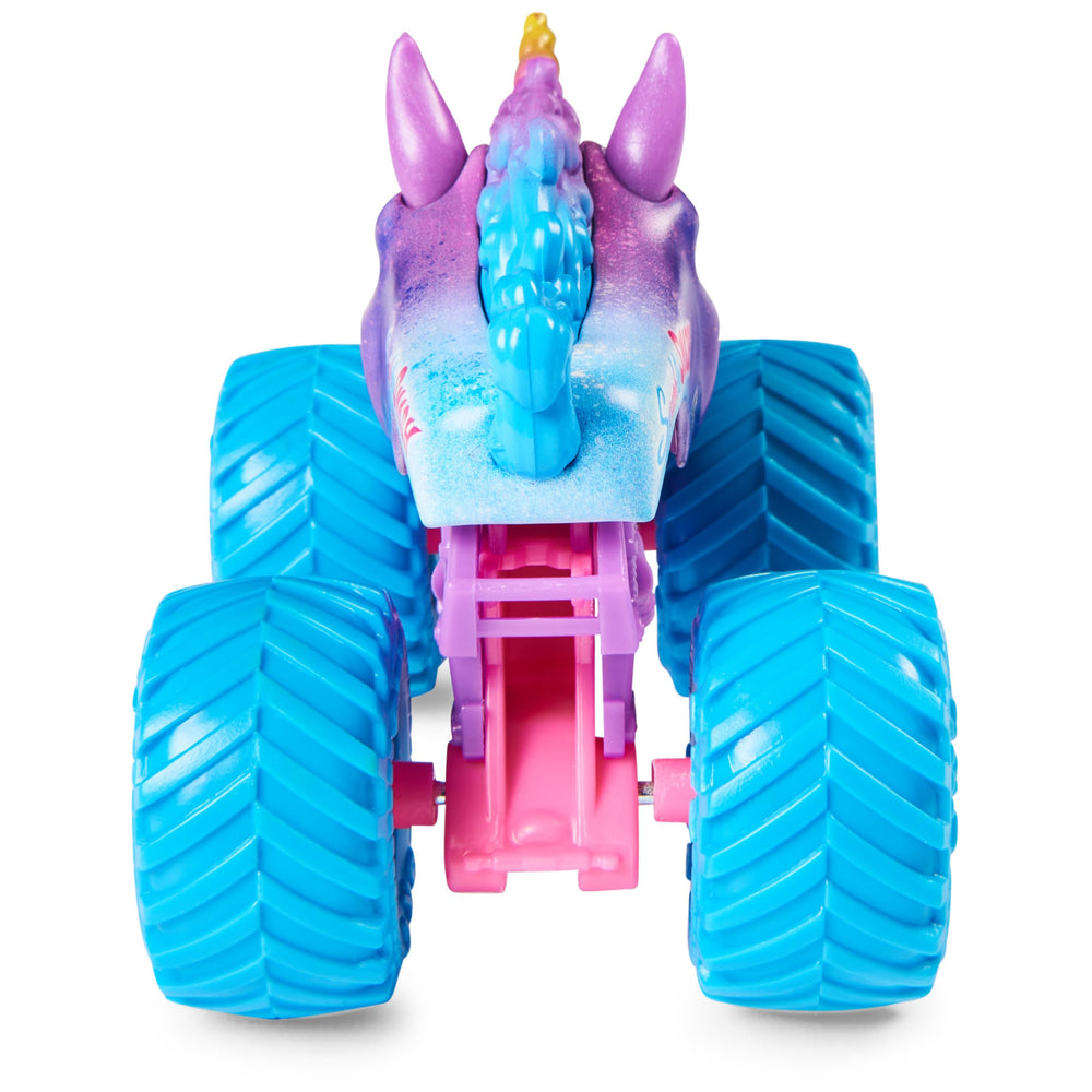 Monster Jam authentic chassis adds realistic heft for play.