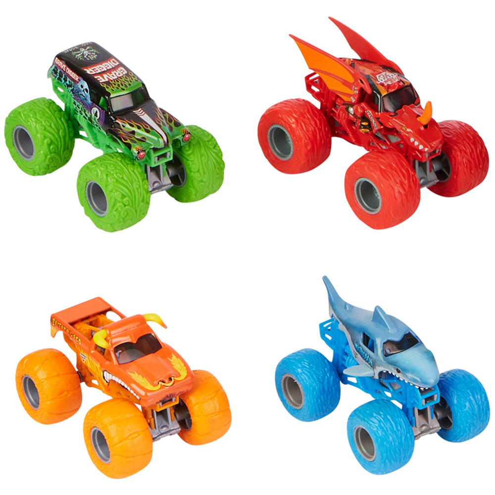 Monster Jam Tough Trads El Toro Loco front view with bold deco details.