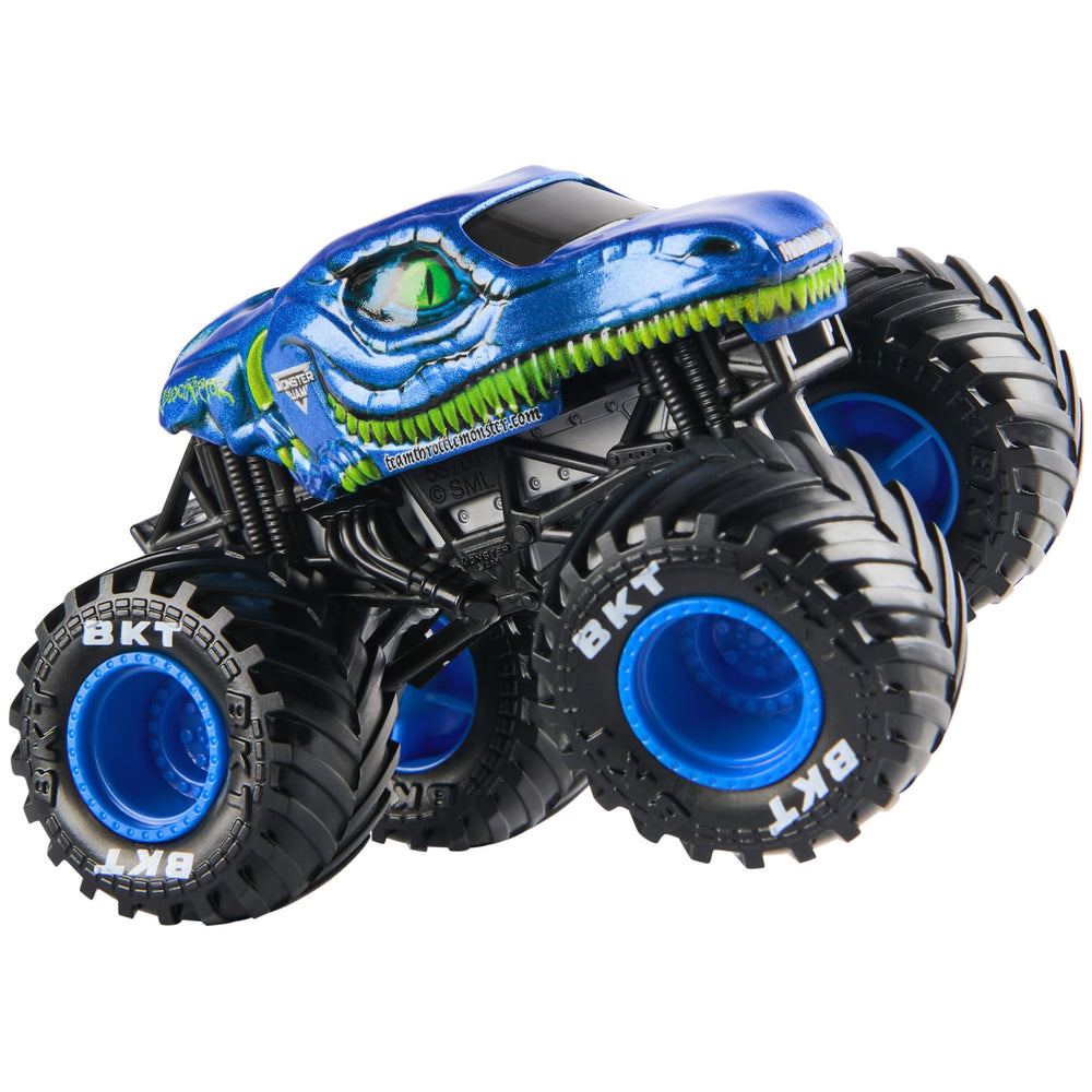 Tire detail of official BKT tires on Velociraptor truck for realism