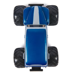 Monster Jam working suspension emphasizes resilient jumps and smooth landings.